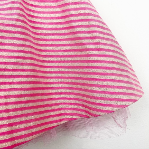 Soprano Pink Stripe Tulle Sleeveless Dress Size 2 - Picture 3 of 9